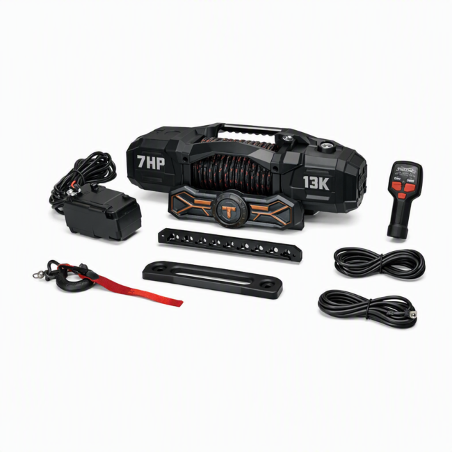 Электрическая лебедка T-MAX FVT13000 с синтетическим тросом